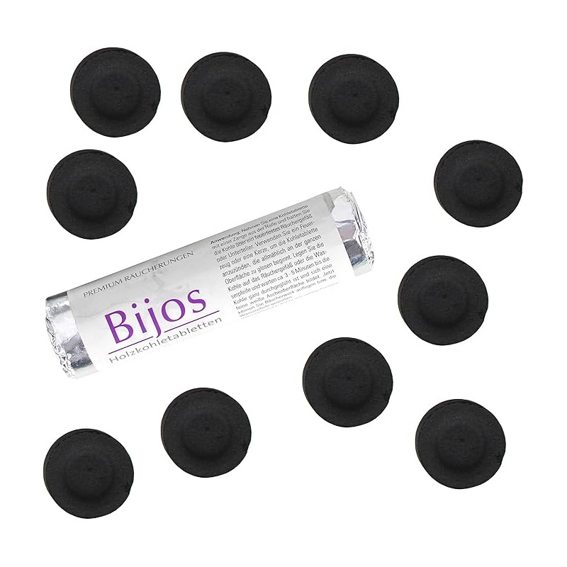 Accessoire pour encens : charbon premium pour encens à allumage rapide, diamètre 33 mm