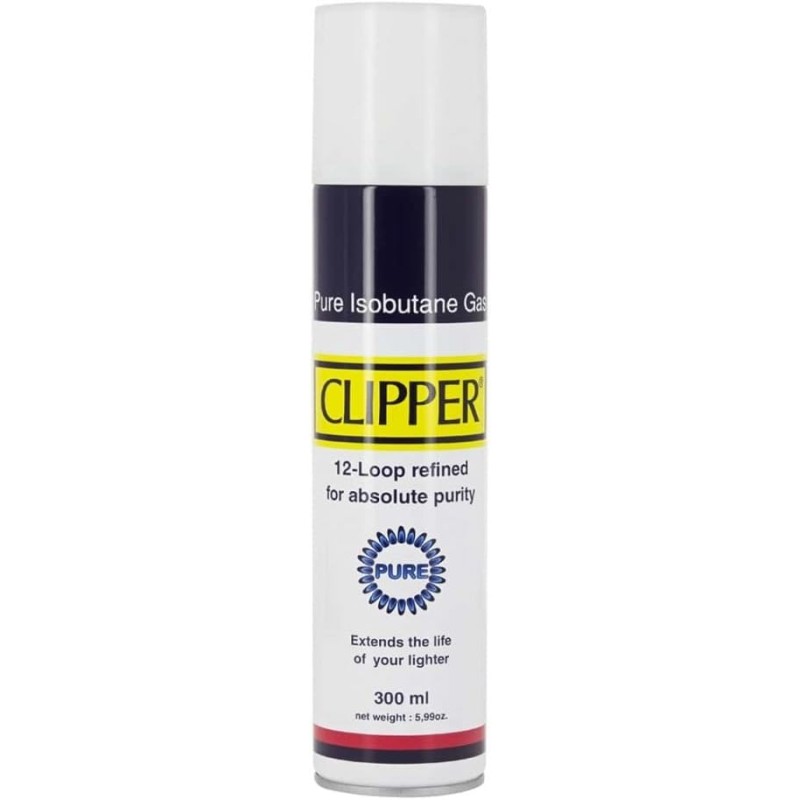 Clipper Gaz à briquet - 300ml - pure Isobutane